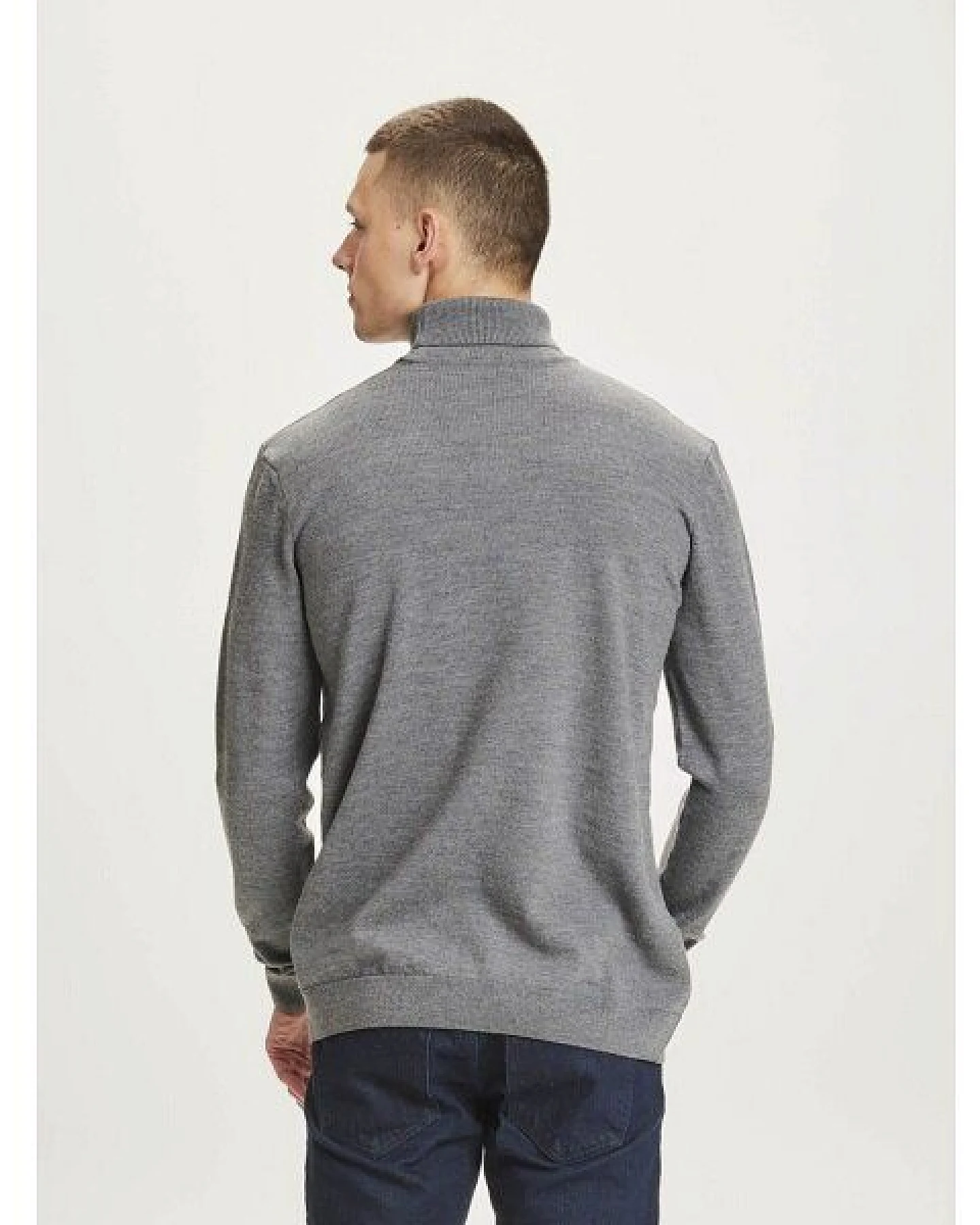 KnowledgeCotton Apparel Rollkragenpullover - FORREST roll neck merino wool knit – Ansicht 2
