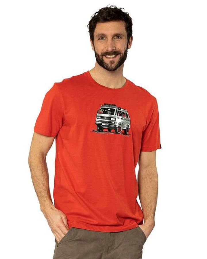 Elkline Herren T-Shirt Gassenhauer mit kultigen VW Bulli Print auf der Brust