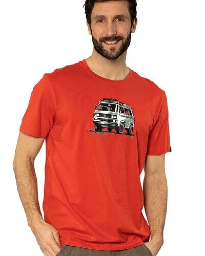 Elkline Herren T-Shirt Gassenhauer mit kultigen VW Bulli Print auf der Brust