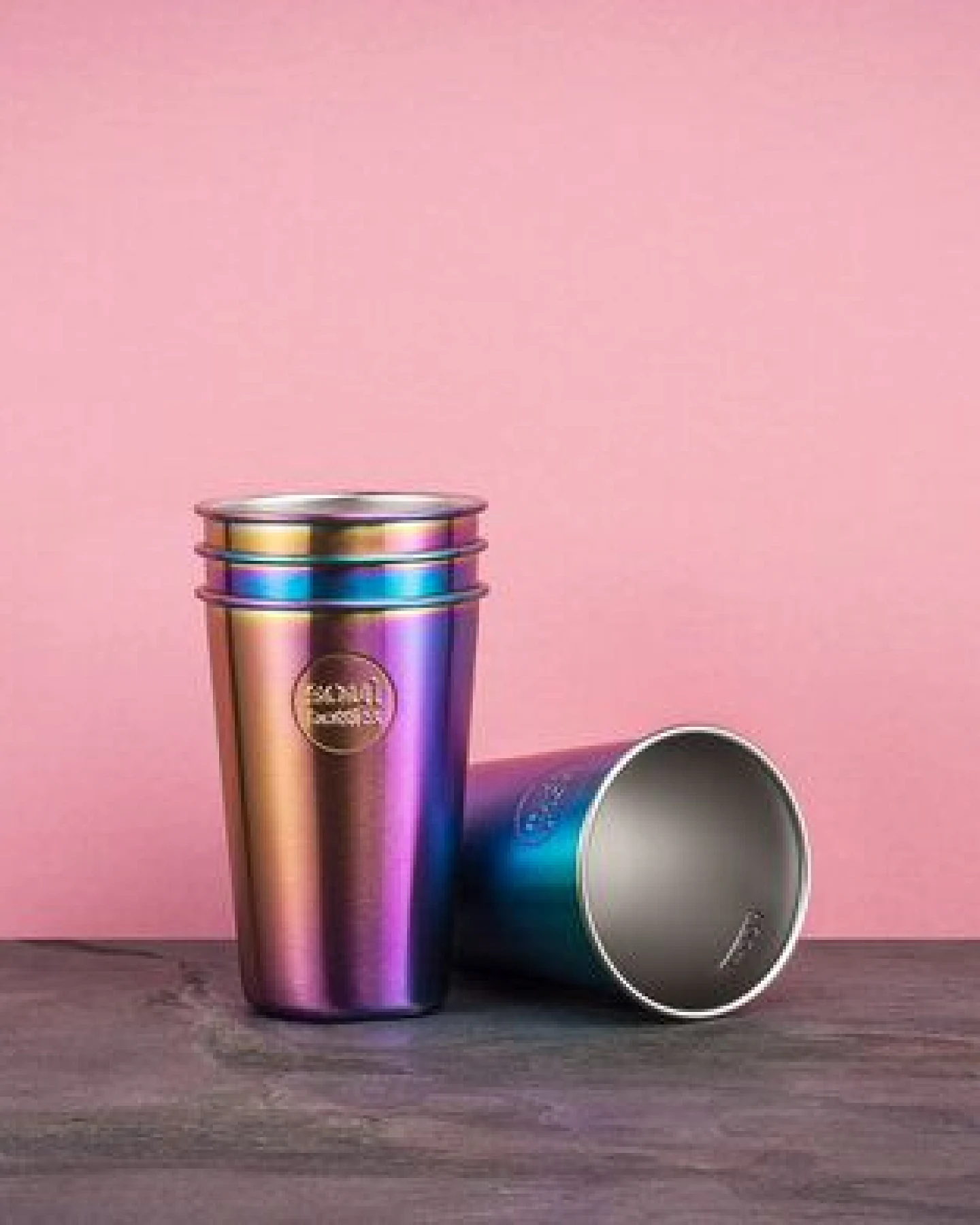 soulbottles Plastikfreier Trinkbecher aus Edelstahl • soulcups steel Utopia • 0,3 l und 0,4 l – Ansicht 2