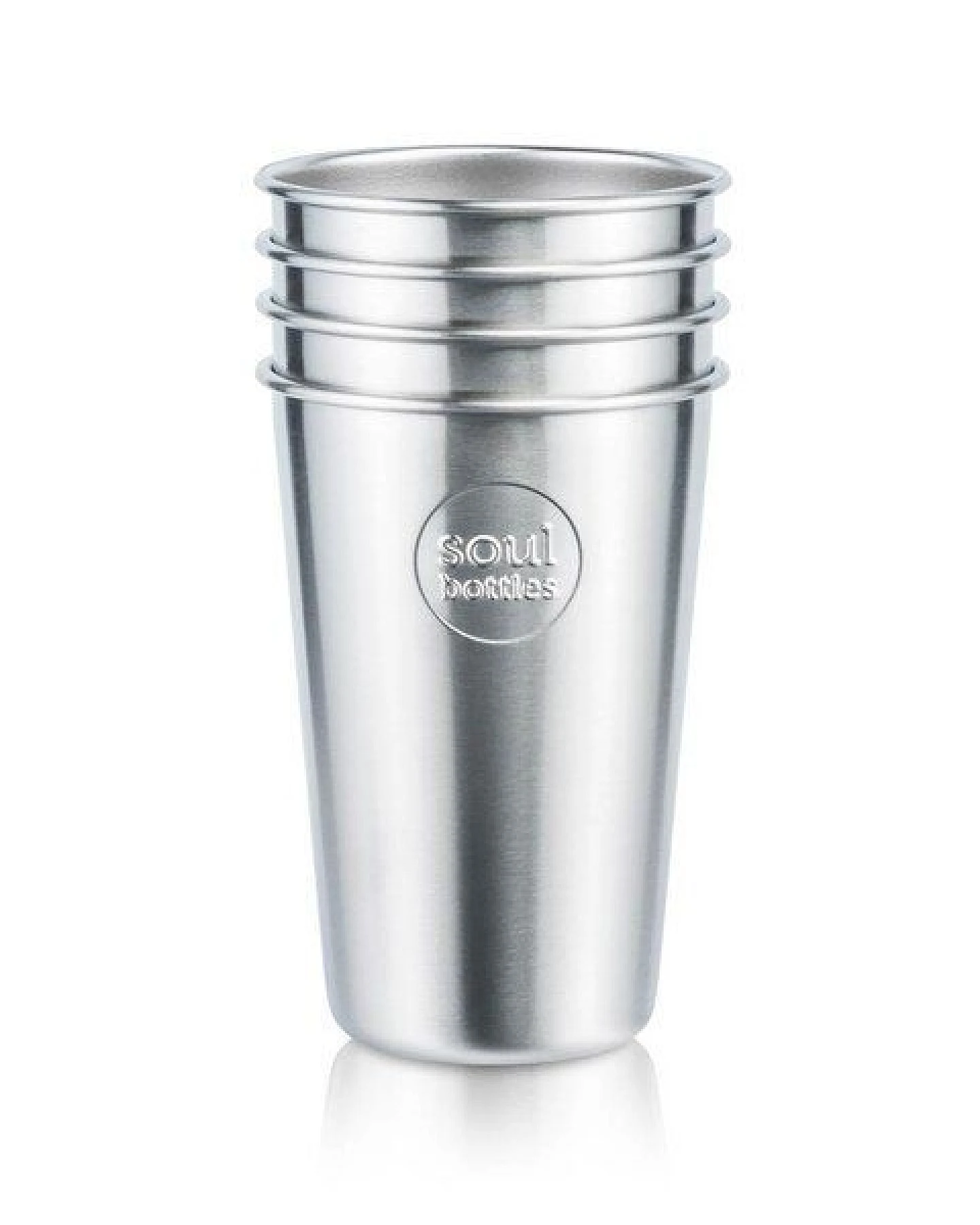 soulbottles Plastikfreier Trinkbecher aus Edelstahl • soulcups steel Utopia • 0,3 l und 0,4 l – Ansicht 2
