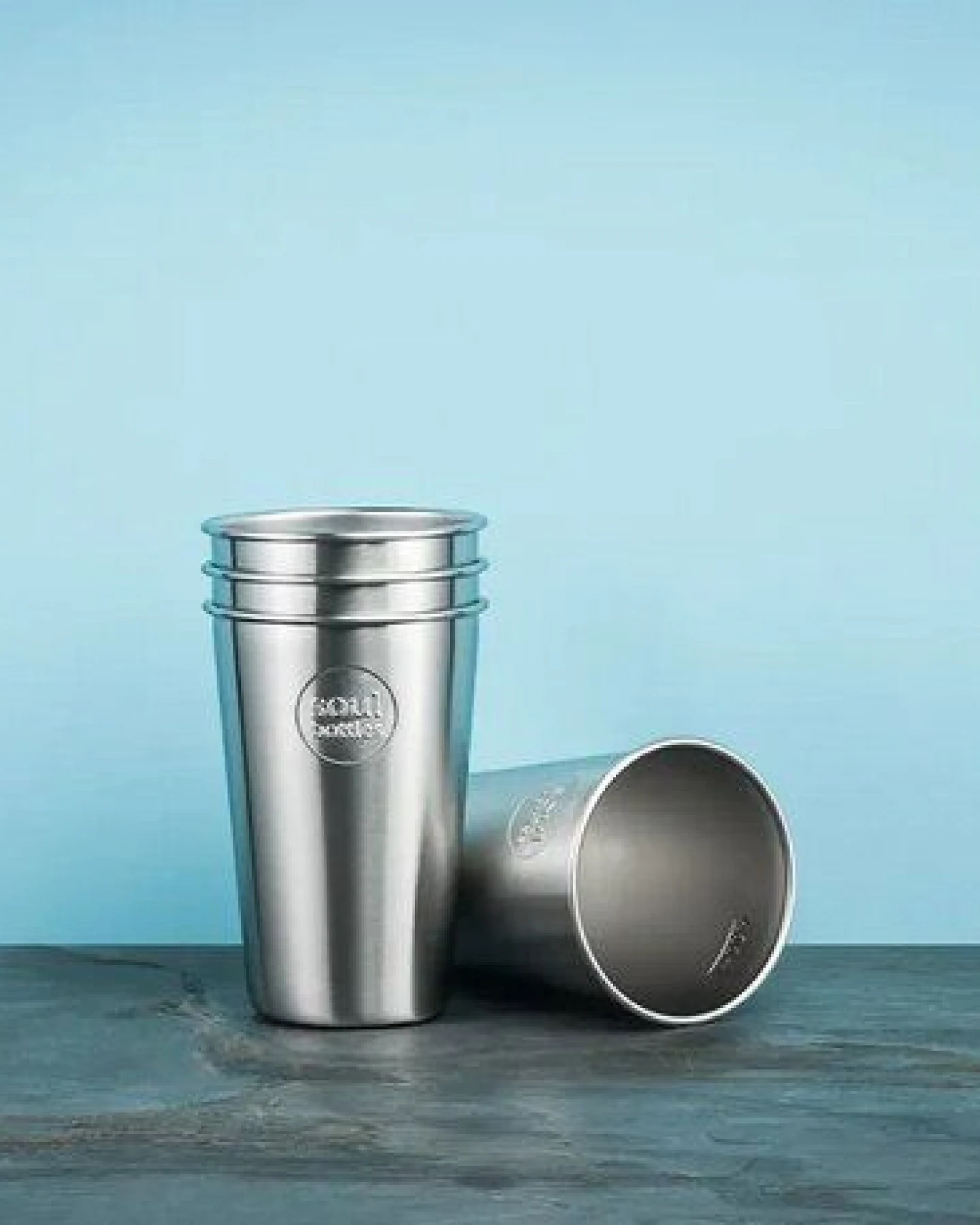 soulbottles Plastikfreier Trinkbecher aus Edelstahl • soulcups steel Utopia • 0,3 l und 0,4 l – Ansicht 3
