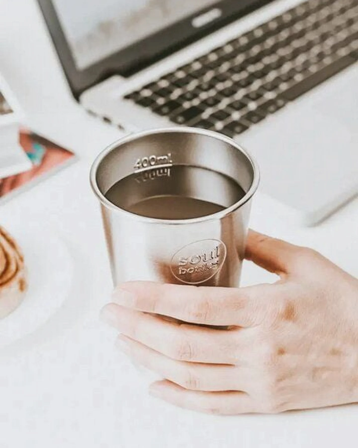 soulbottles Plastikfreier Trinkbecher aus Edelstahl • soulcups steel Utopia • 0,3 l und 0,4 l – Ansicht 4