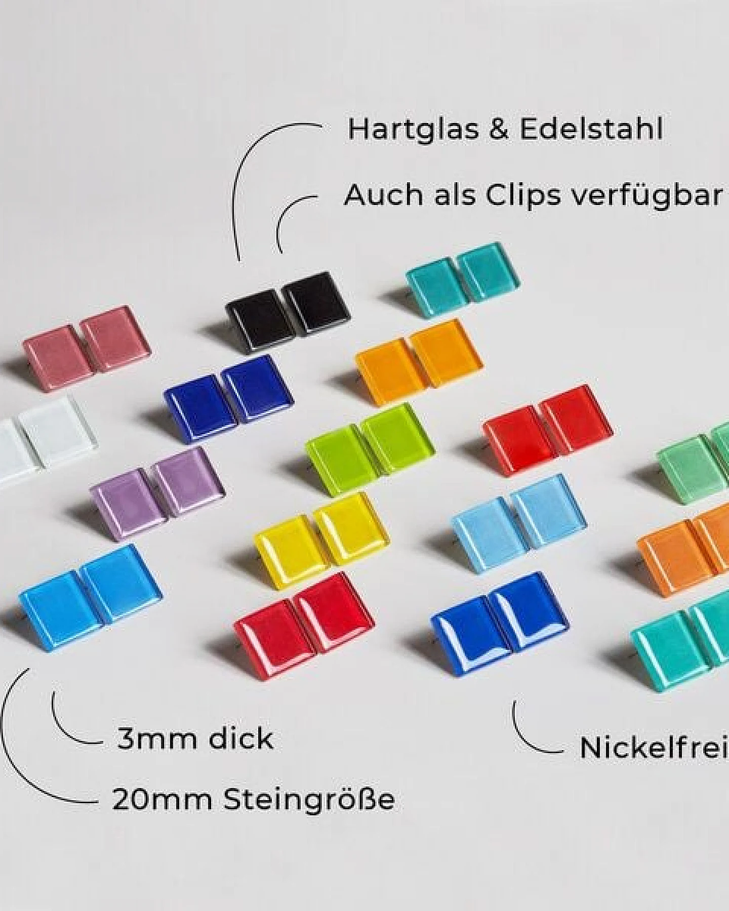 ALEXASCHA Auffällige Statement Ohrringe aus Glas – Ansicht 4