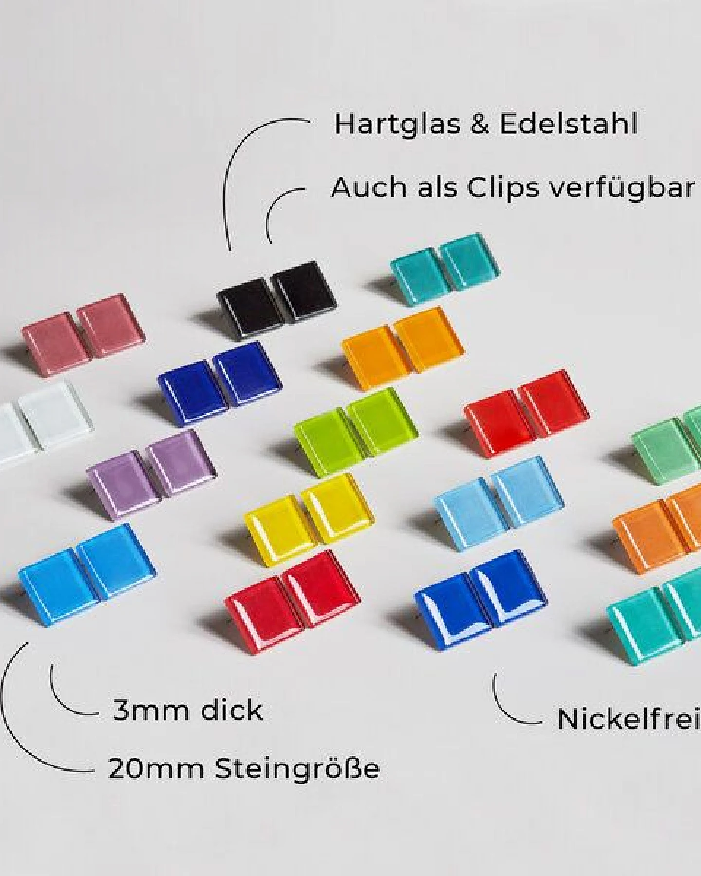 ALEXASCHA Auffällige Statement Ohrringe aus Glas – Ansicht 4