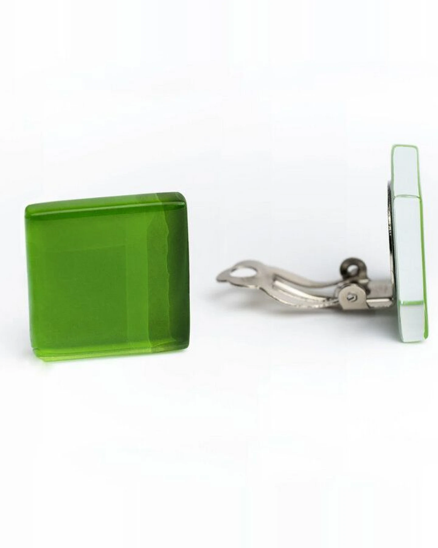 ALEXASCHA Auffällige Statement Ohrclips aus Glas – Ansicht 2