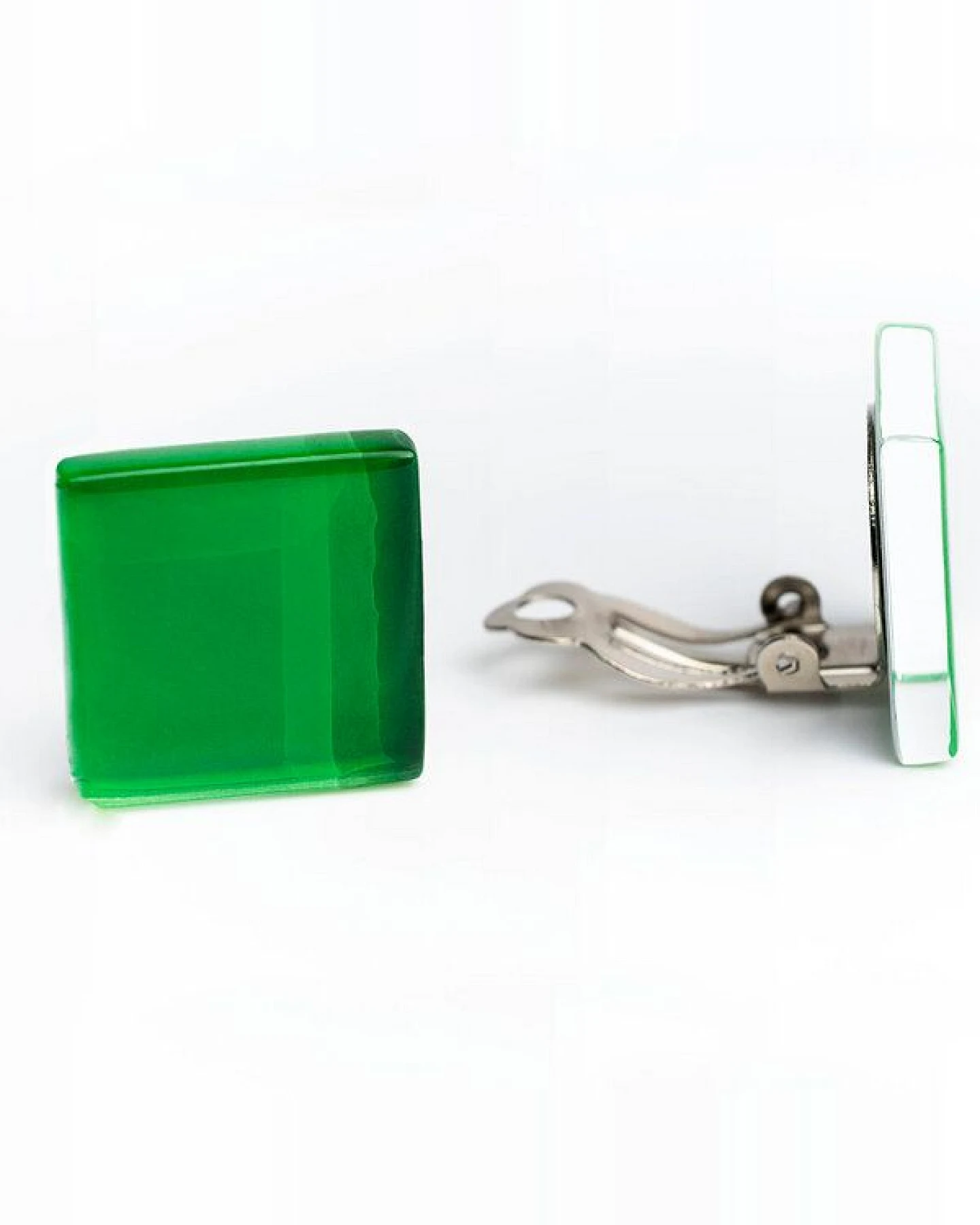 ALEXASCHA Auffällige Statement Ohrclips aus Glas – Ansicht 2