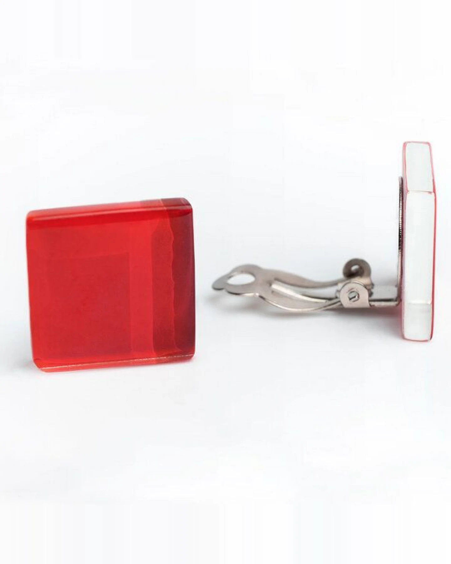 ALEXASCHA Auffällige Statement Ohrclips aus Glas – Ansicht 2