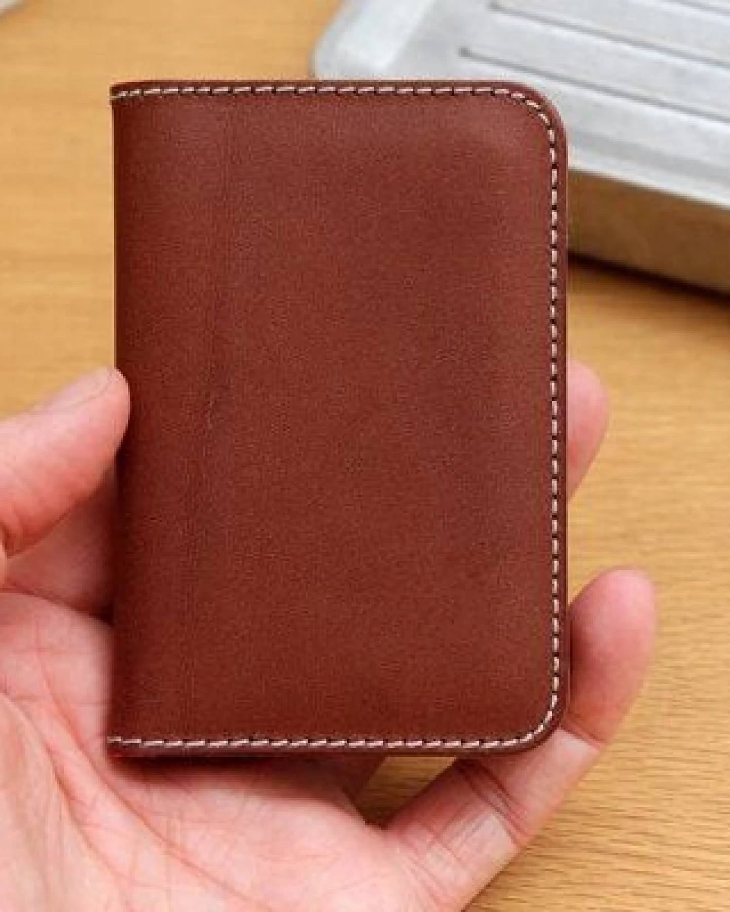 Pack & Smooch Leder Kartenetui, Portemonnaie, Geldbörse, "Herford" pflanzlich gegerbtes Leder – Ansicht 4