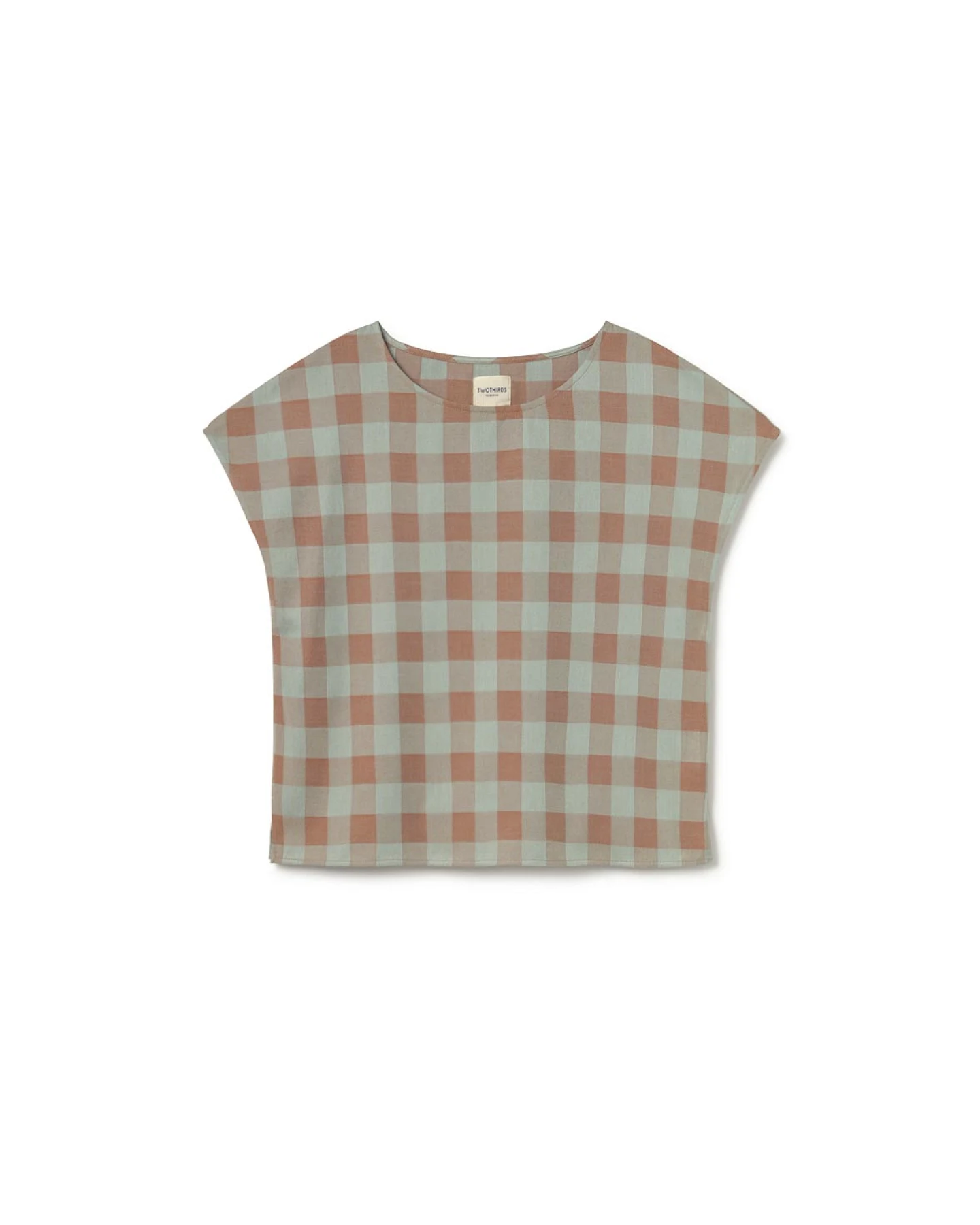 TWOTHIRDS Damen vegan Top Castell Bicolour Checks Print – Ansicht 2