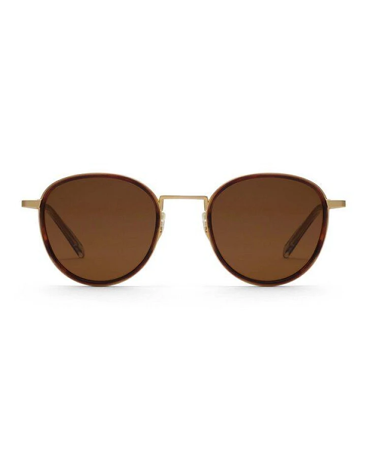 TAKE A SHOT Runde Sonnenbrille aus Edelstahl mit ECO Acetate - Ada Kollektion