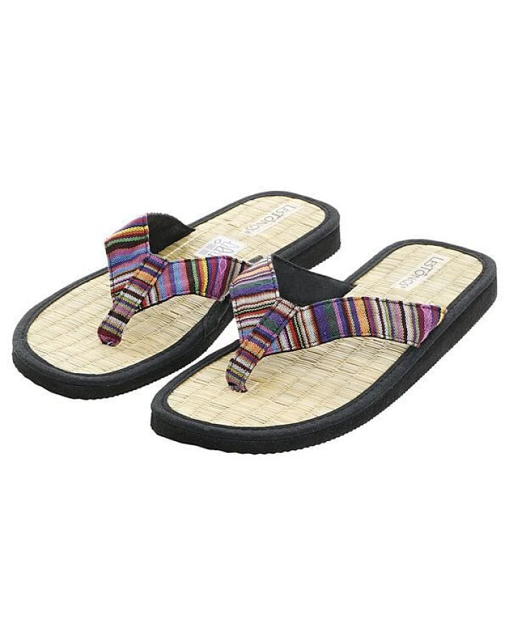 Les Tôngs JUNCUS-V Karafuru gesunde Zimtlatschen - vegane Flip-Flops mit Zimtsohle