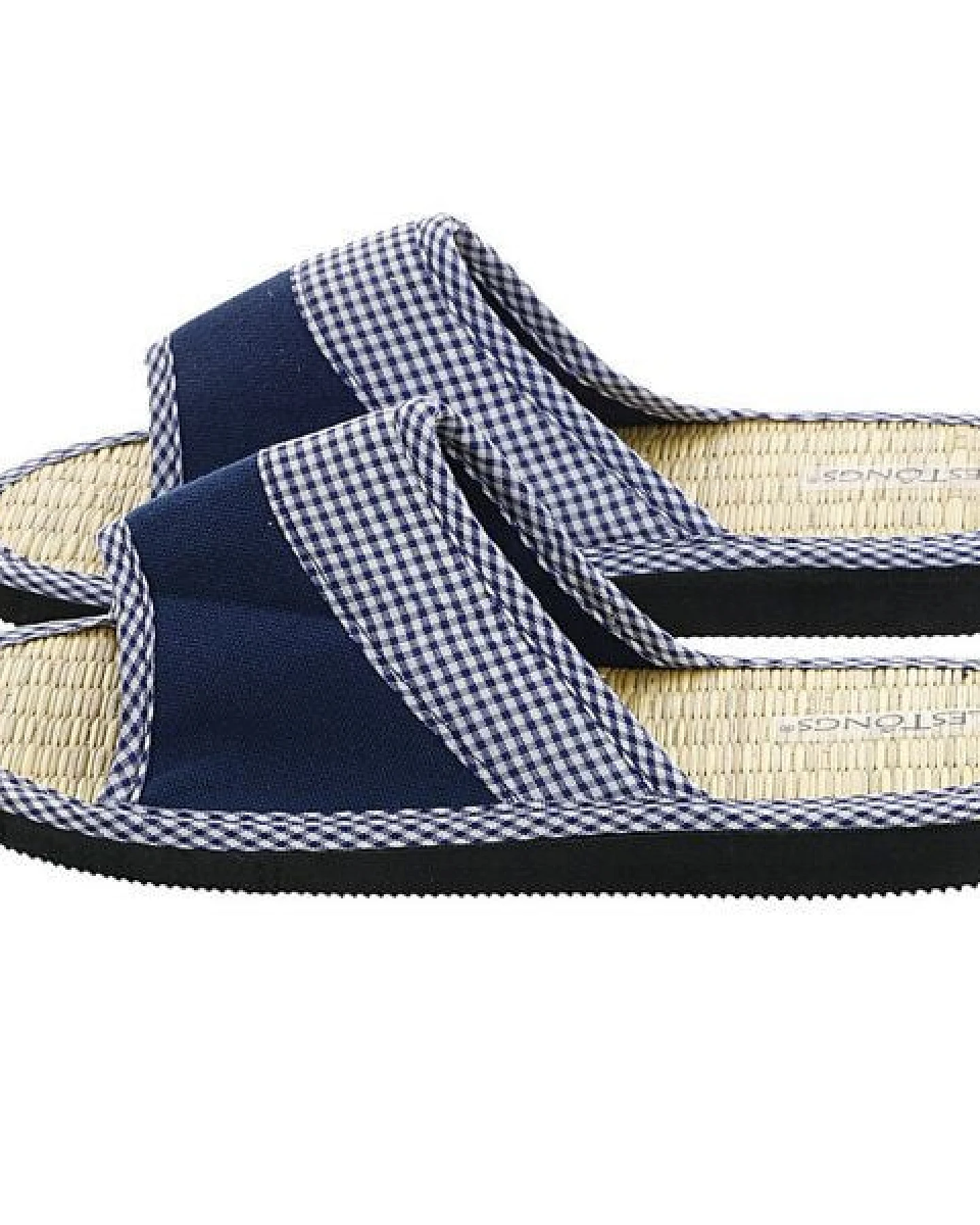 Les Tôngs JUNCUS-W Vichy Karo gesunde Zimtlatschen - vegane Flip-Flops mit Zimtsohle – Ansicht 2