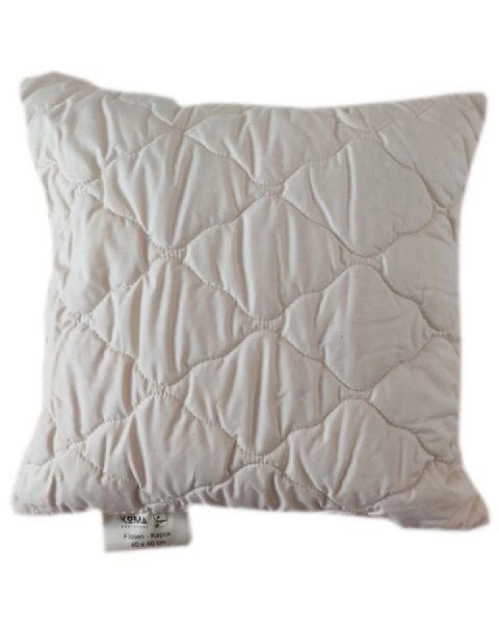 KOMA Schlafgut 40x40 cm Kapok Bio Kopfkissen vegan mit separatem Innenbeutel