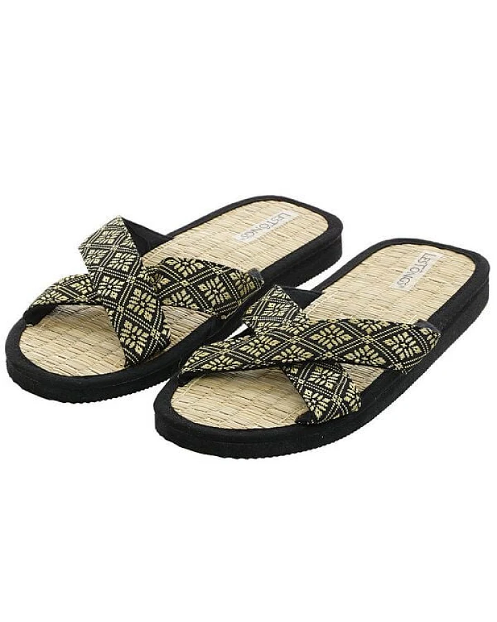 Les Tôngs JUNCUS-X Brokat gesunde Zimtlatschen - vegane Flip-Flops mit Zimtsohle