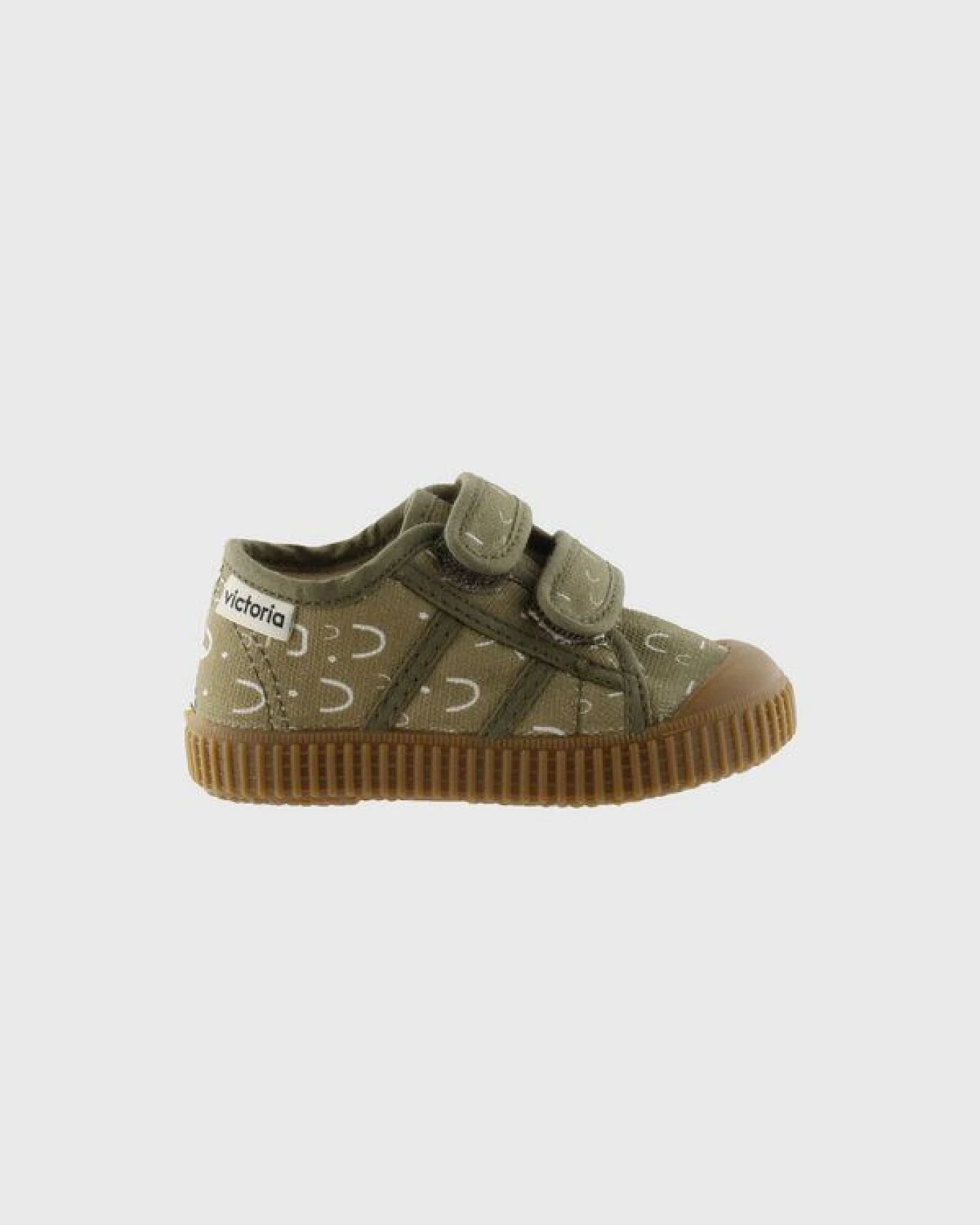 Victoria vegane bedruckte Kinder-Klett-Sneaker – Basket de Lona – Ansicht 3