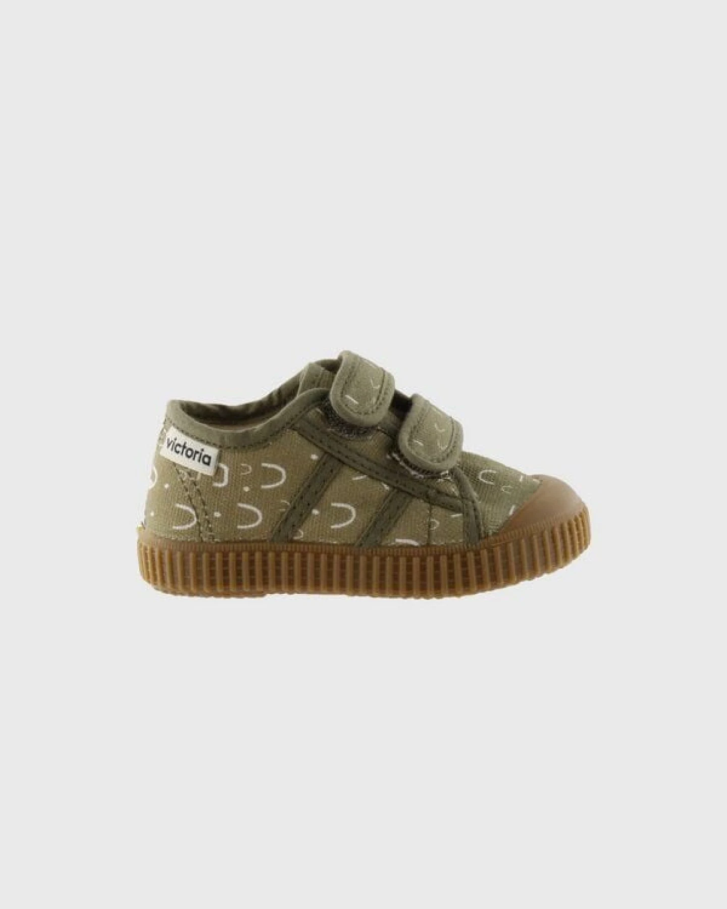 Victoria vegane bedruckte Kinder-Klett-Sneaker – Basket de Lona – Ansicht 3