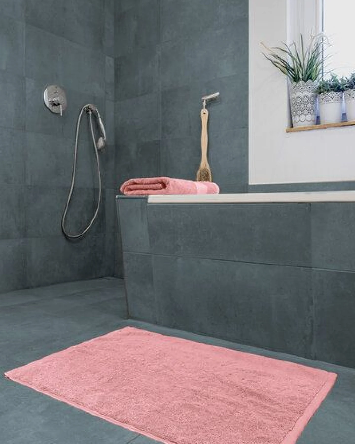 jilda-tex Soft Cotton 2er Badematten-Set 100% Bio- Baumwolle 850 gsm verschiedene Farben – Ansicht 2