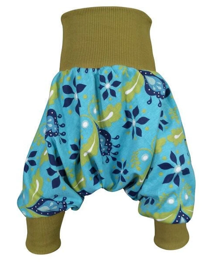 liebewicht Yogahose Pumphose Bio Jersey "Blütenregen" mit Bündchen nach Wahl
