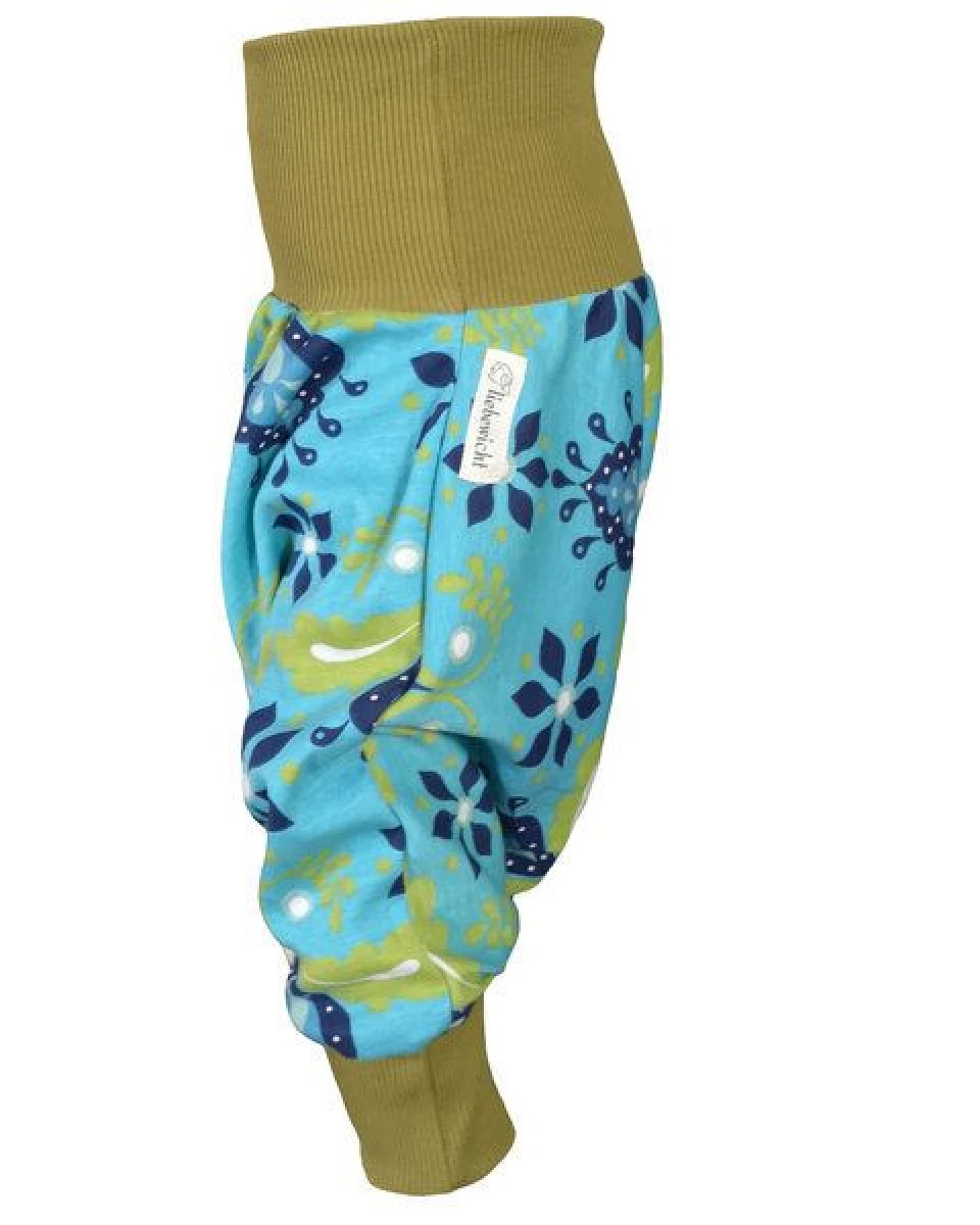 liebewicht Yogahose Pumphose Bio Jersey "Blütenregen" mit Bündchen nach Wahl – Ansicht 2