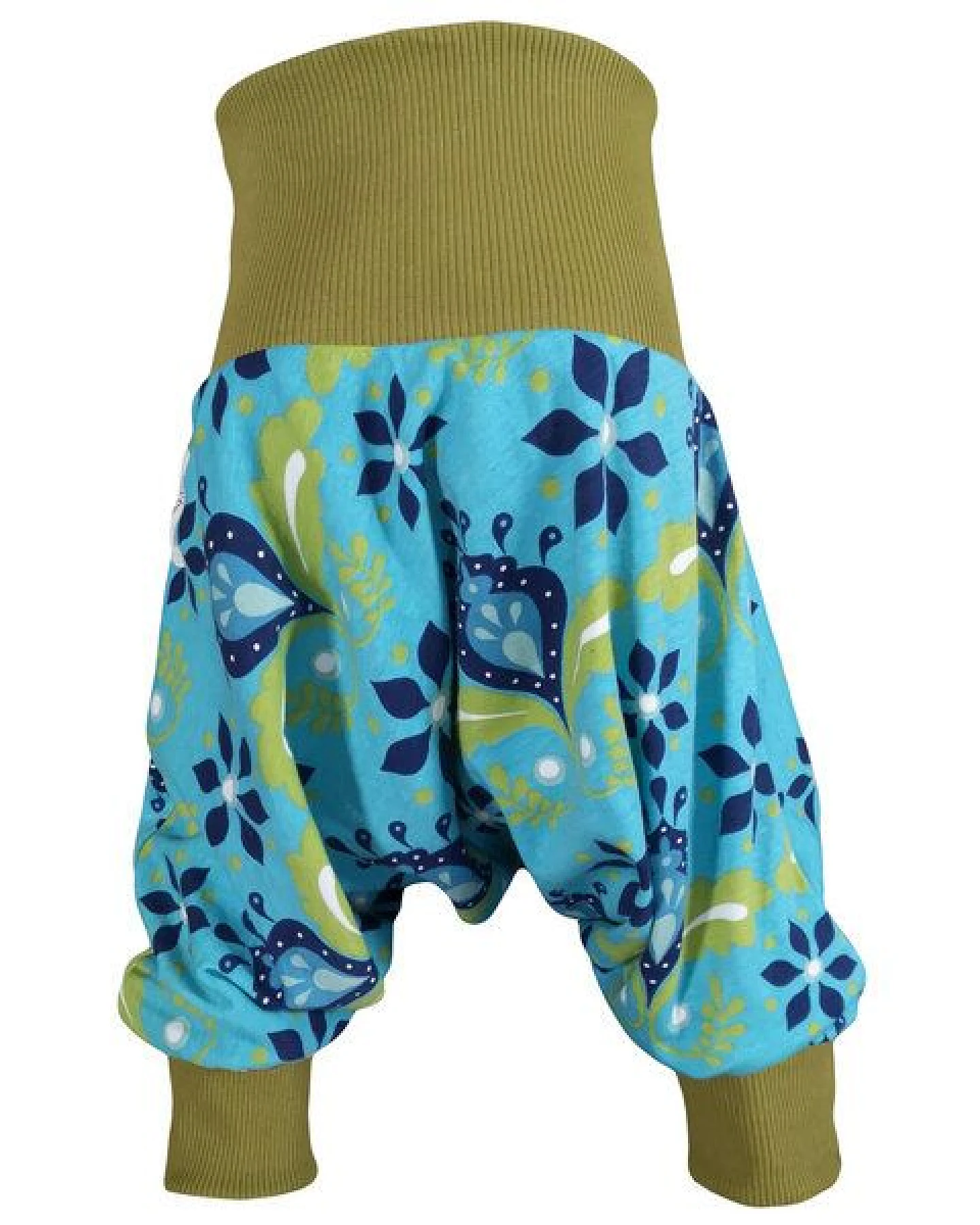 liebewicht Yogahose Pumphose Bio Jersey "Blütenregen" mit Bündchen nach Wahl – Ansicht 3