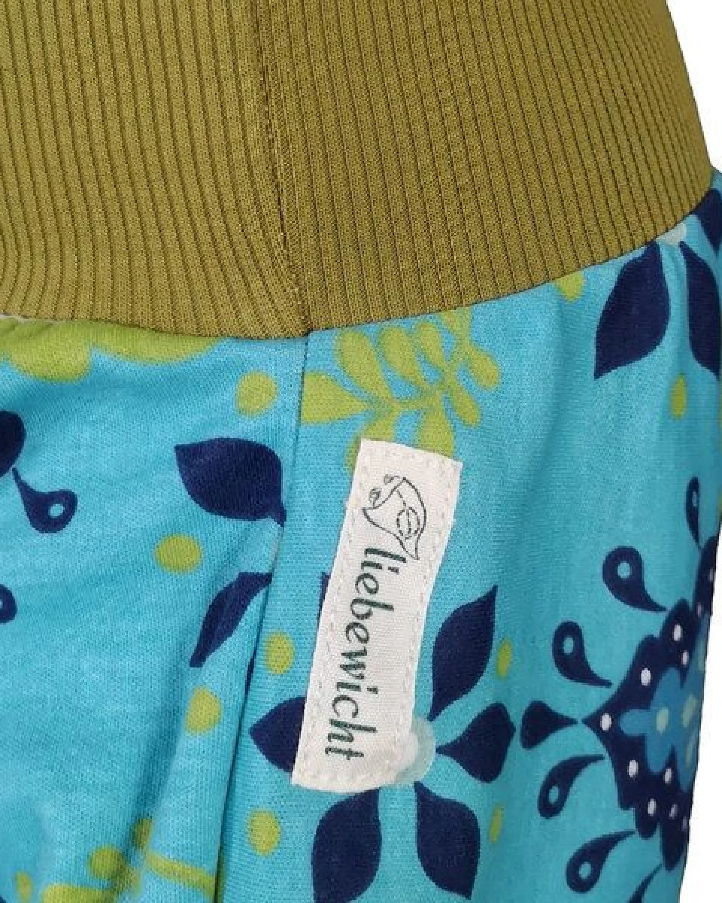 liebewicht Yogahose Pumphose Bio Jersey "Blütenregen" mit Bündchen nach Wahl – Ansicht 4
