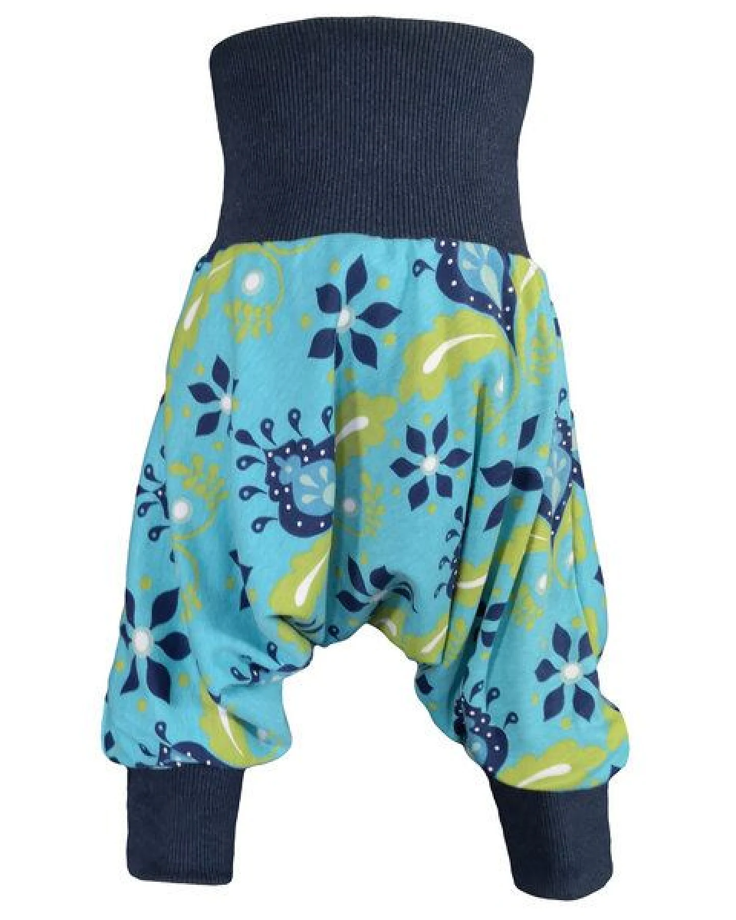 liebewicht Yogahose Pumphose Bio Jersey "Blütenregen" mit Bündchen nach Wahl – Ansicht 2