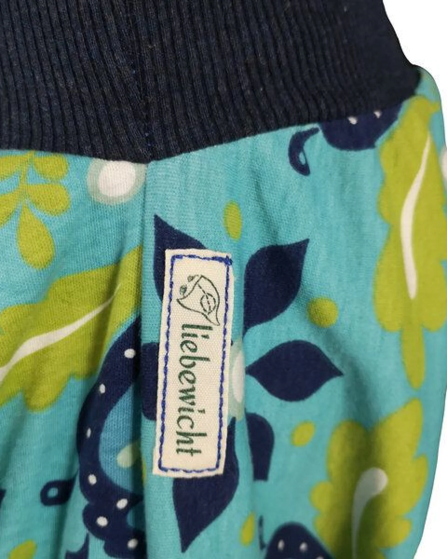 liebewicht Yogahose Pumphose Bio Jersey "Blütenregen" mit Bündchen nach Wahl – Ansicht 3