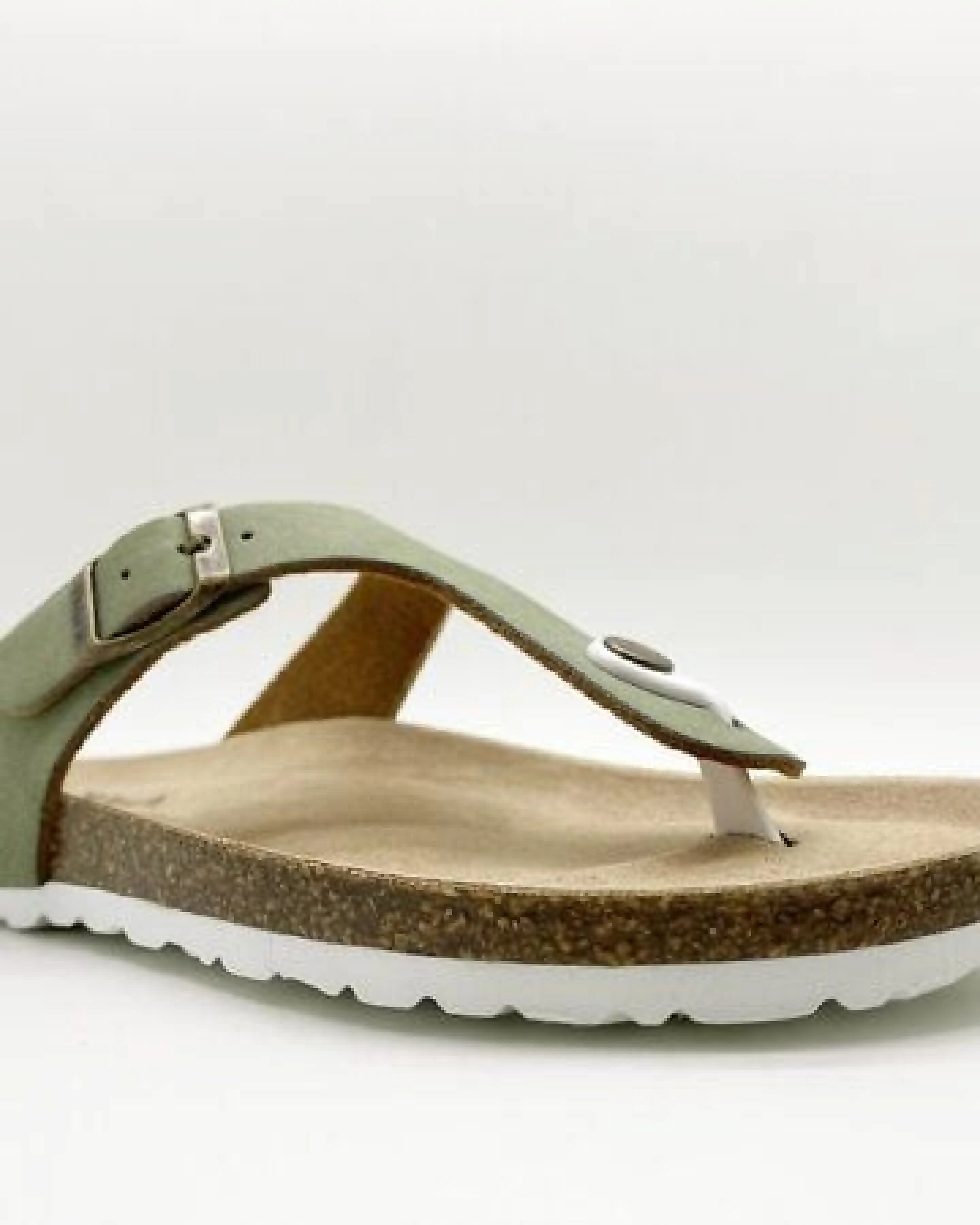Vegane thies ® Eco Bio Thong Sandale aus rec. PET mit Kork-Tieffussbett – Ansicht 2