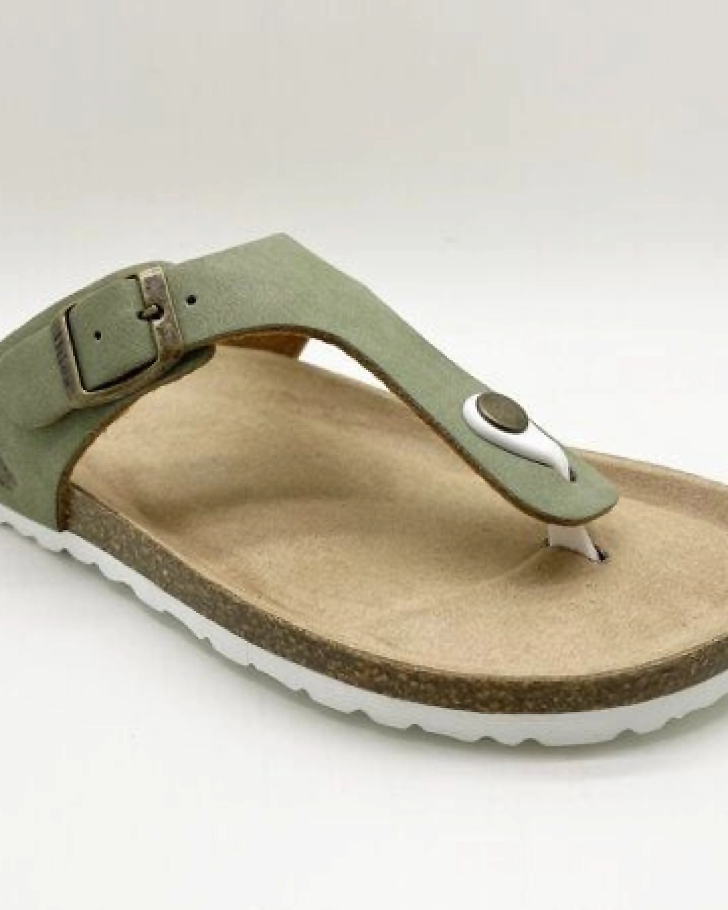 Vegane thies ® Eco Bio Thong Sandale aus rec. PET mit Kork-Tieffussbett – Ansicht 3