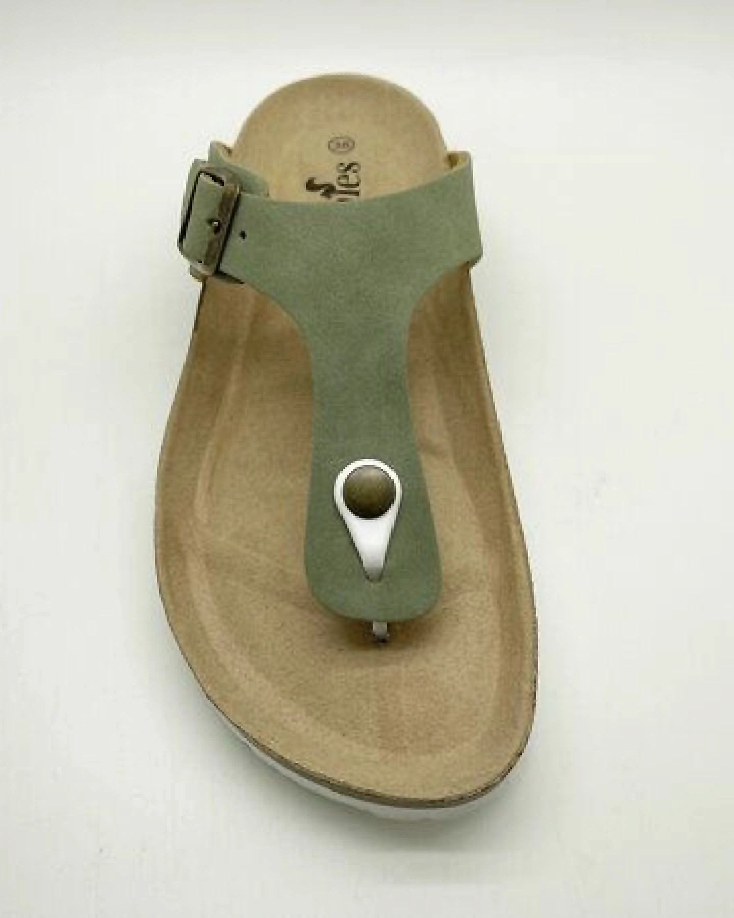 Vegane thies ® Eco Bio Thong Sandale aus rec. PET mit Kork-Tieffussbett – Ansicht 4