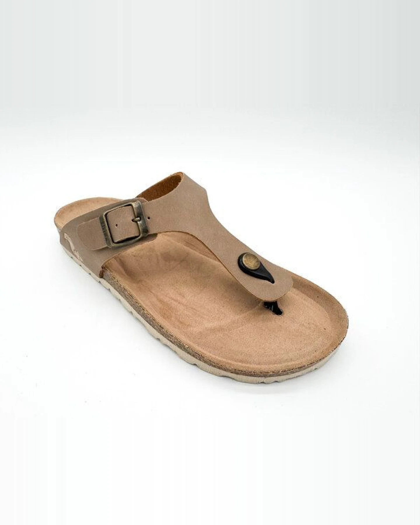 Vegane thies ® Eco Bio Thong Sandale aus rec. PET mit Kork-Tieffussbett – Ansicht 2