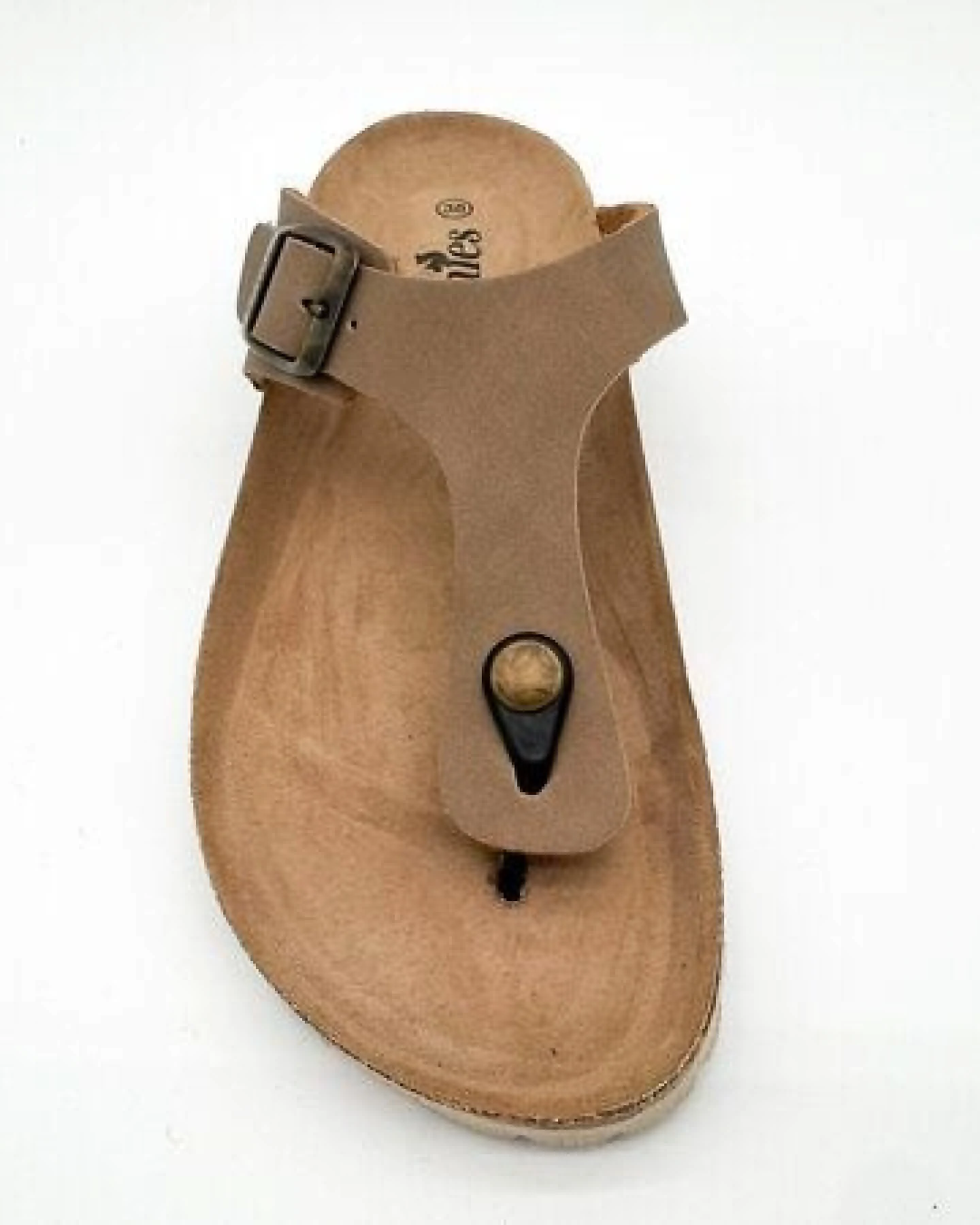 Vegane thies ® Eco Bio Thong Sandale aus rec. PET mit Kork-Tieffussbett – Ansicht 3
