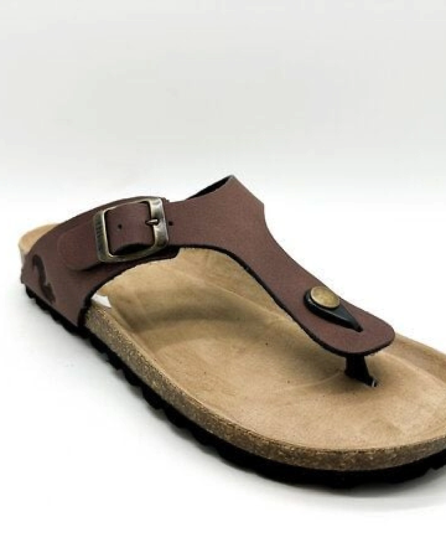 Vegane thies ® Eco Bio Thong Sandale aus rec. PET mit Kork-Tieffussbett – Ansicht 3