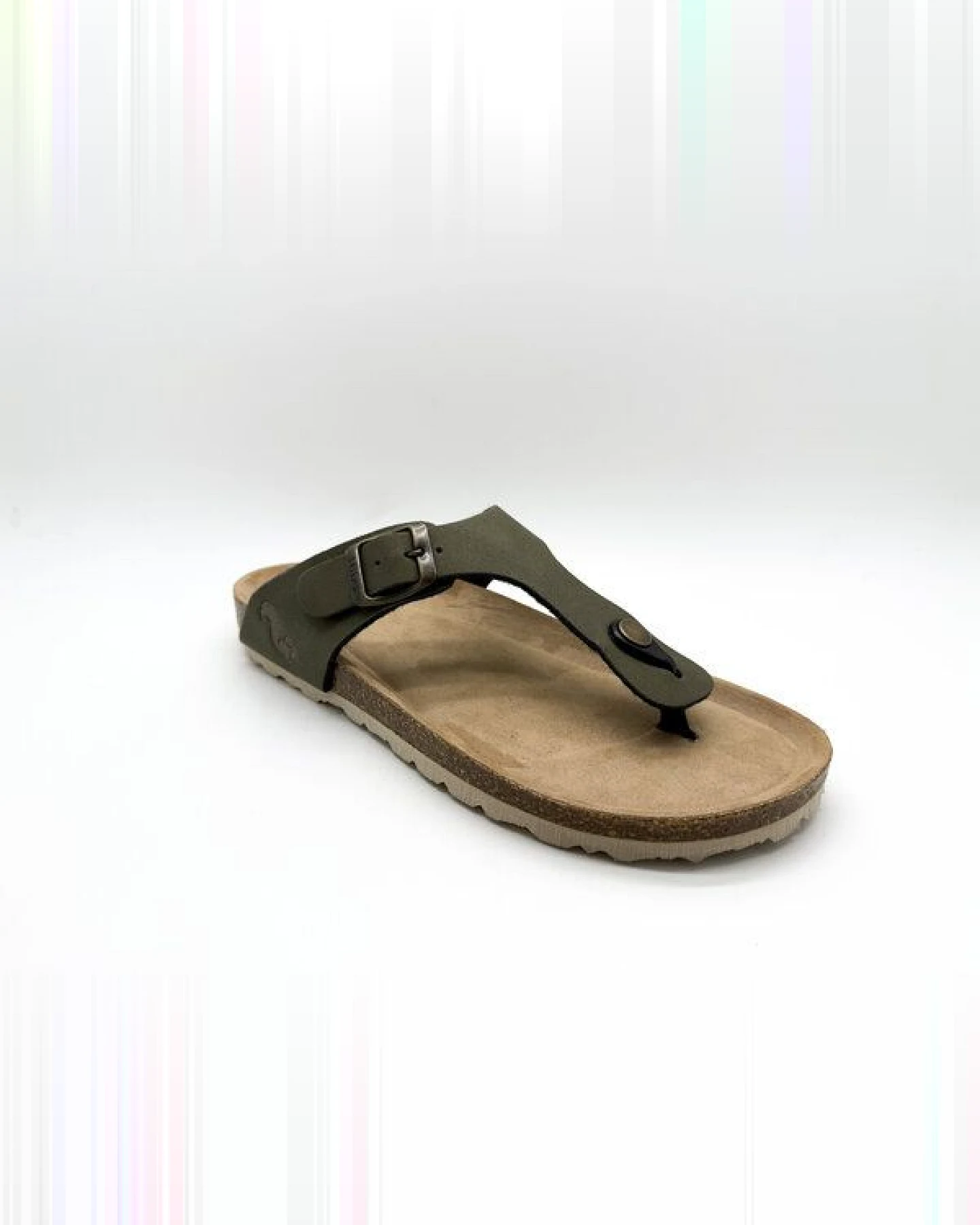Vegane thies ® Eco Bio Thong Sandale aus rec. PET mit Kork-Tieffussbett – Ansicht 2