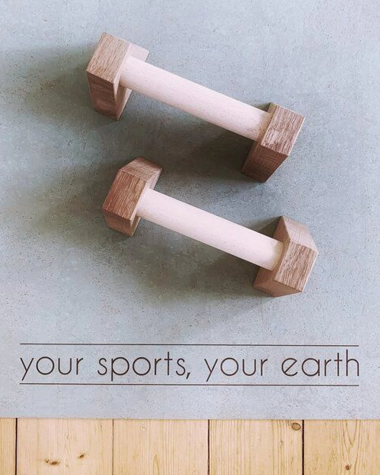 treeletic® Parallettes / Minibarren / Push Up Bars / Handgefertigte Liegestützgriffe aus Holz – Ansicht 3