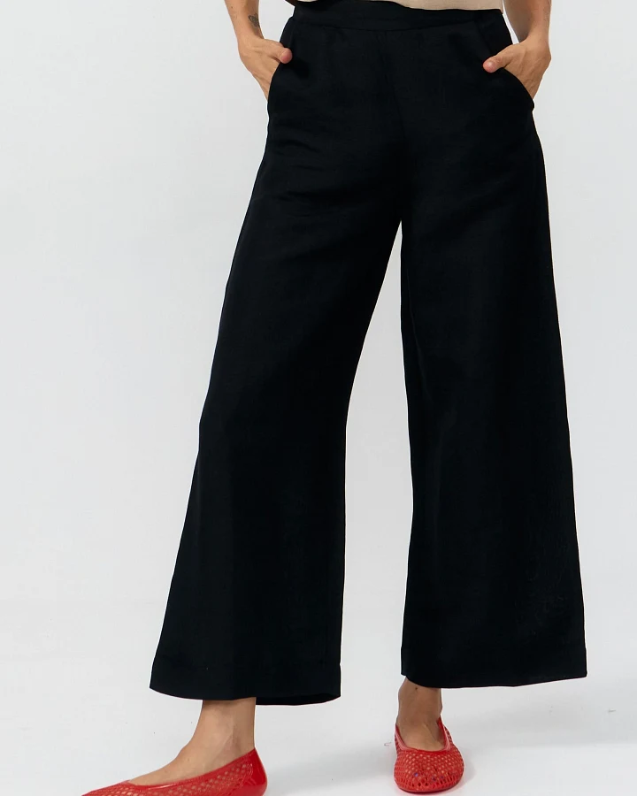 SUITE13LAB Damen vegan Hose Hatta Schwarz