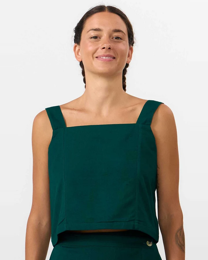 SUITE13LAB Damen vegan Top Odiel Dunkelgrün