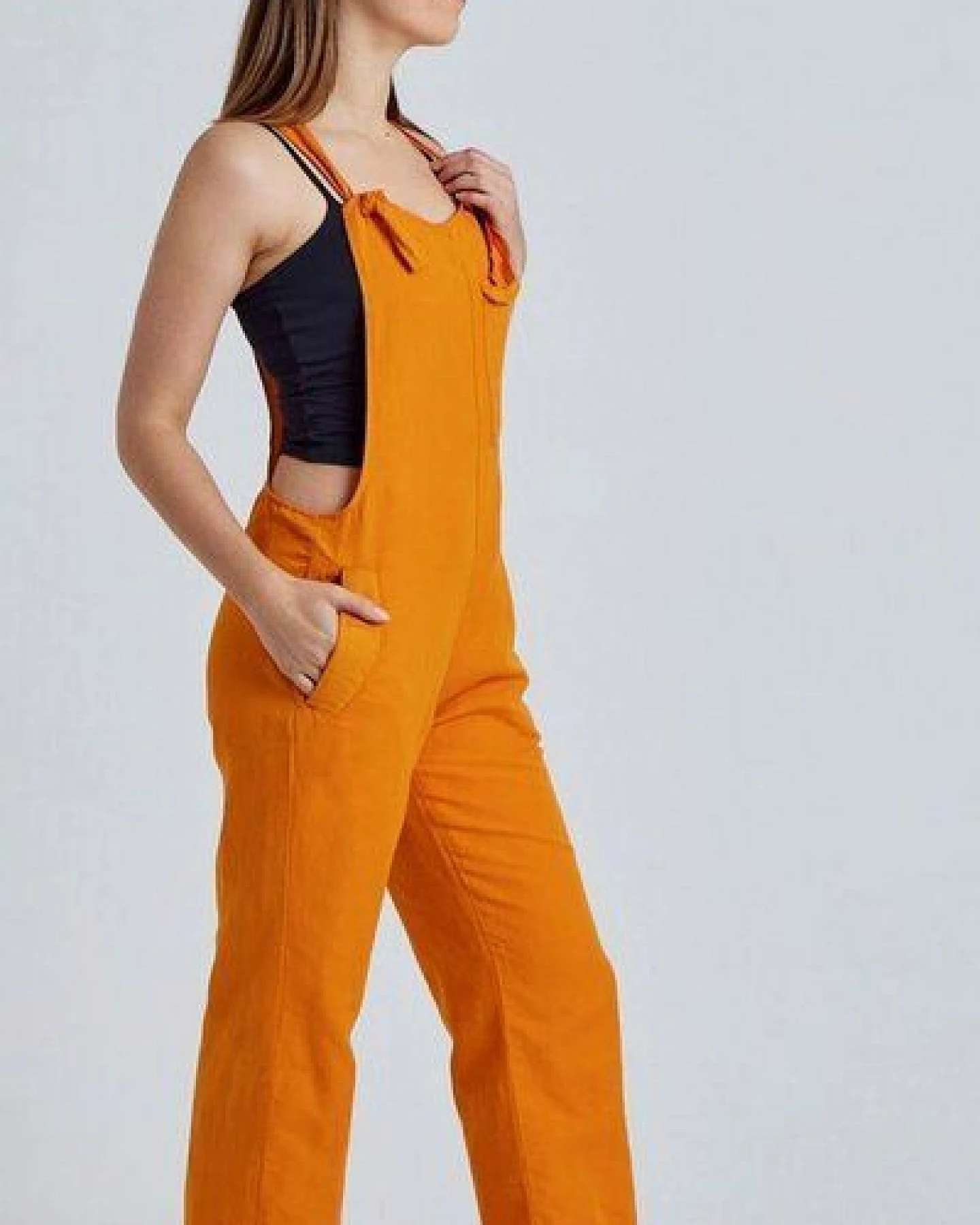 Flax and Loom Leinen Latzhose Mary Lou – Ansicht 2