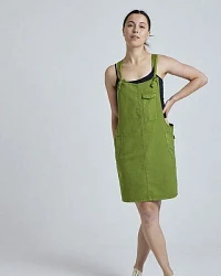 Produktseite: Flax and Loom Leinen Latzkleid Peggy