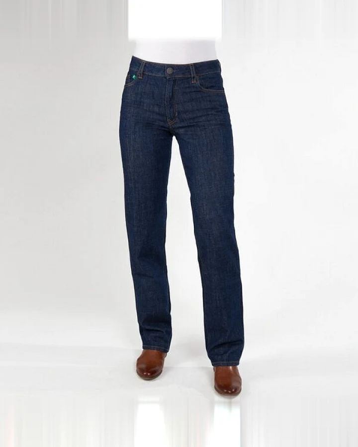 fairjeans Damenjeans CLASSIC, gerades Bein, hoher Bund, in Farben NAVY und WAVES