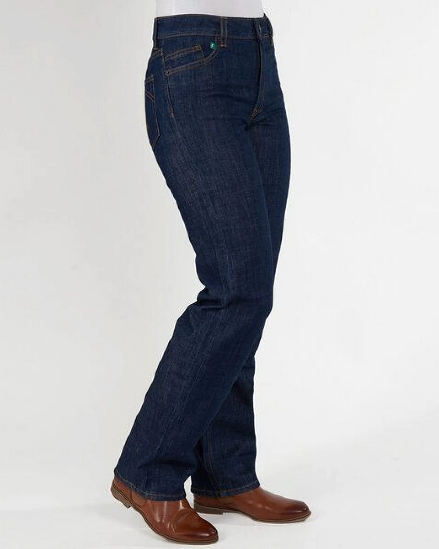 fairjeans Damenjeans CLASSIC, gerades Bein, hoher Bund, in Farben NAVY und WAVES – Ansicht 3