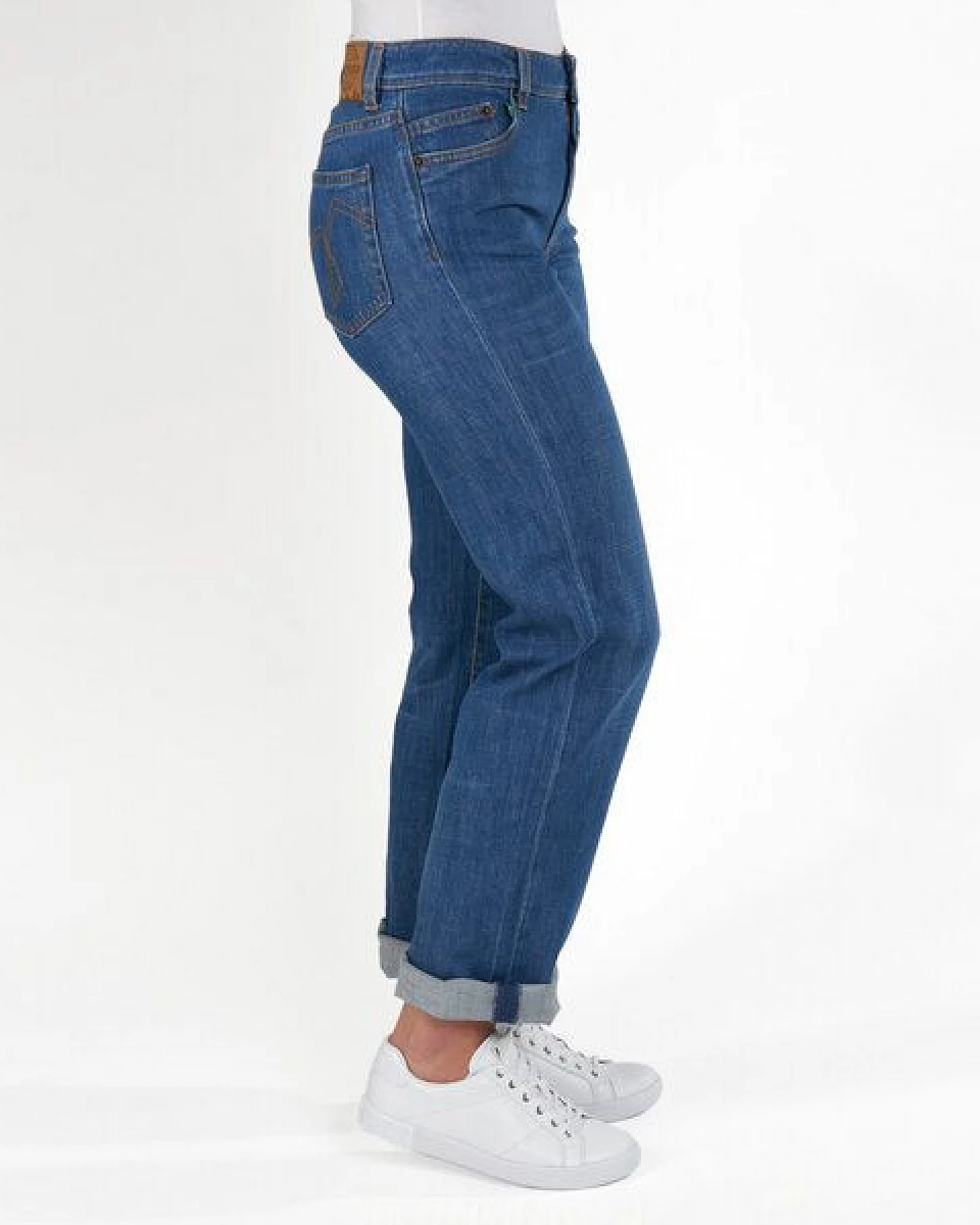 fairjeans Damenjeans CLASSIC, gerades Bein, hoher Bund, in Farben NAVY und WAVES – Ansicht 2