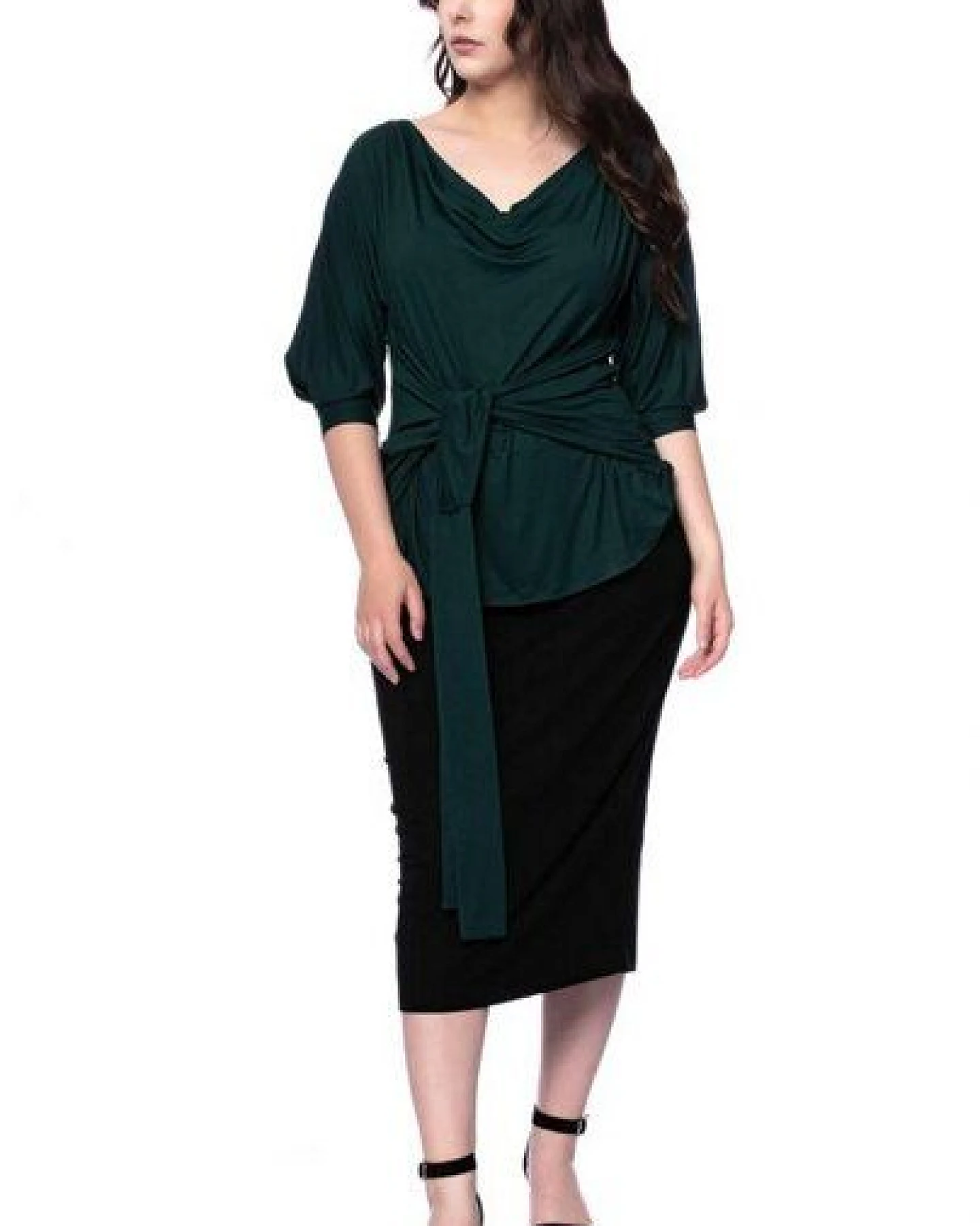 Ingoria LANNA wendbares Blusenshirt 3/4 Ärmel (Uni) – Ansicht 3