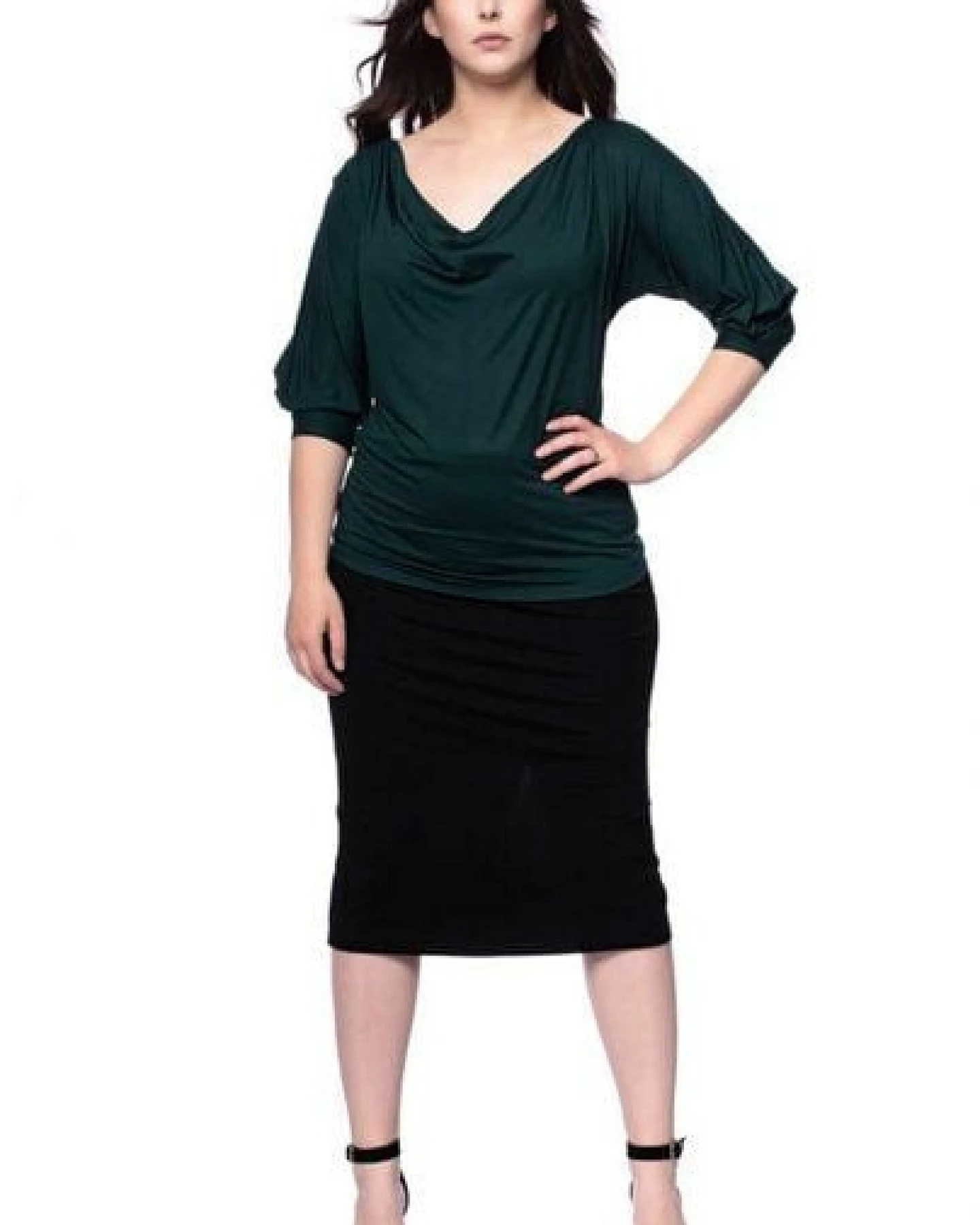 Ingoria LANNA wendbares Blusenshirt 3/4 Ärmel (Uni) – Ansicht 4