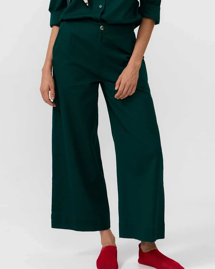 SUITE13LAB Damen vegan Hose Ulla Deep Green