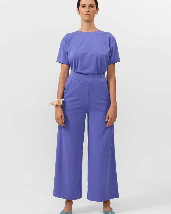 SUITE13LAB Damen vegan Hose Palau Mittelblau