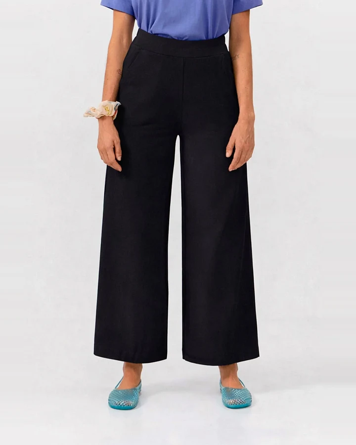SUITE13LAB Damen vegan Hose Palau Schwarz
