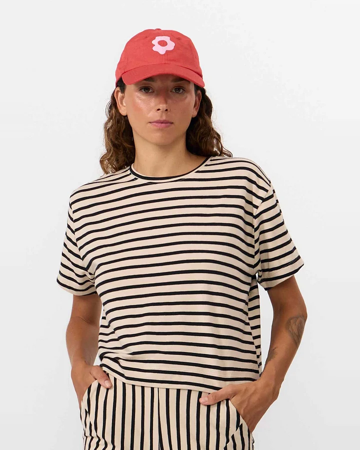 SUITE13LAB Damen vegan T-Shirt Isquia Top Stripes Schwarz