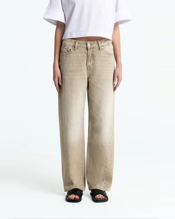 Jeans Joan Twist Retro Beige Worn